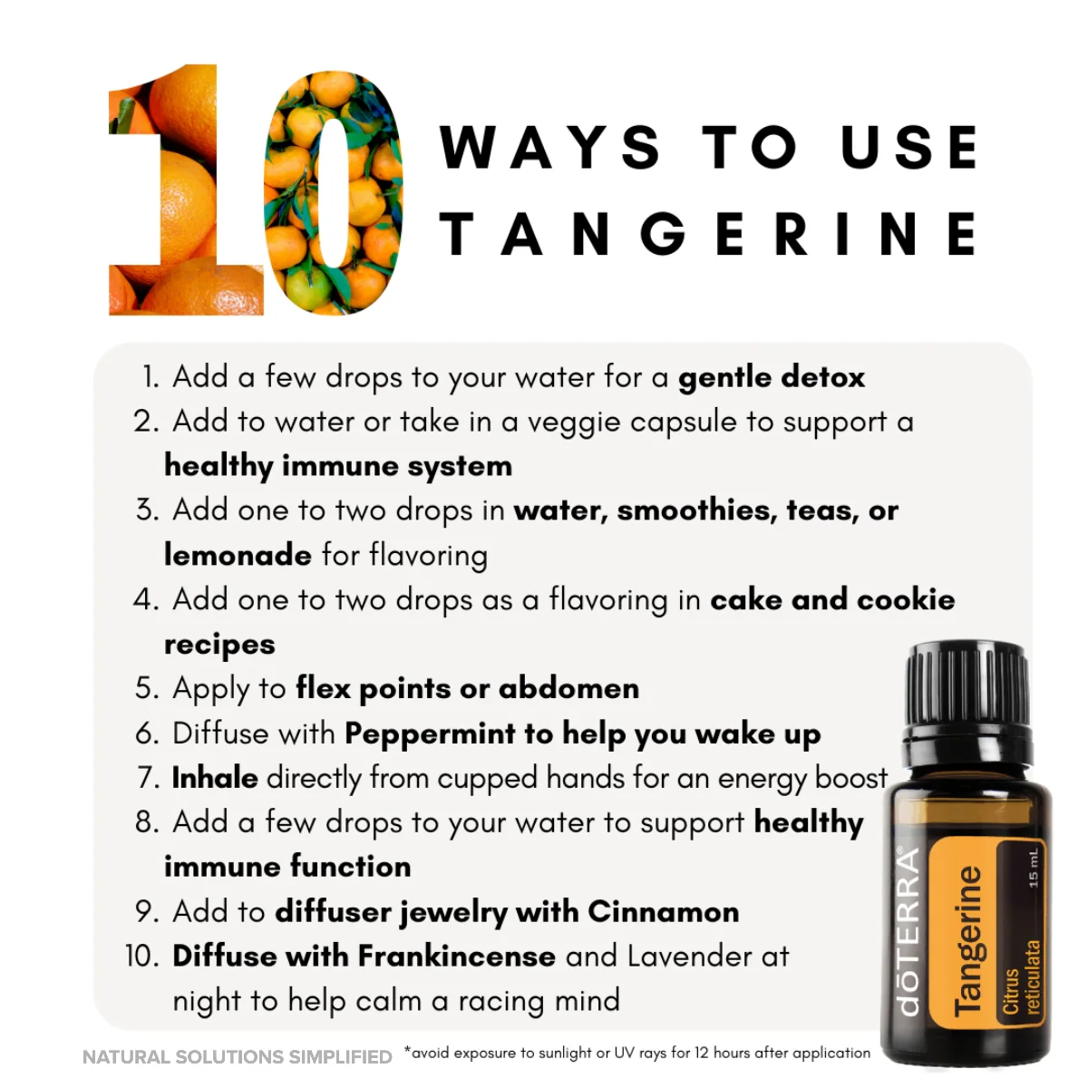 dōTERRA Tangerine Essential Oil - 15ml - Image 2